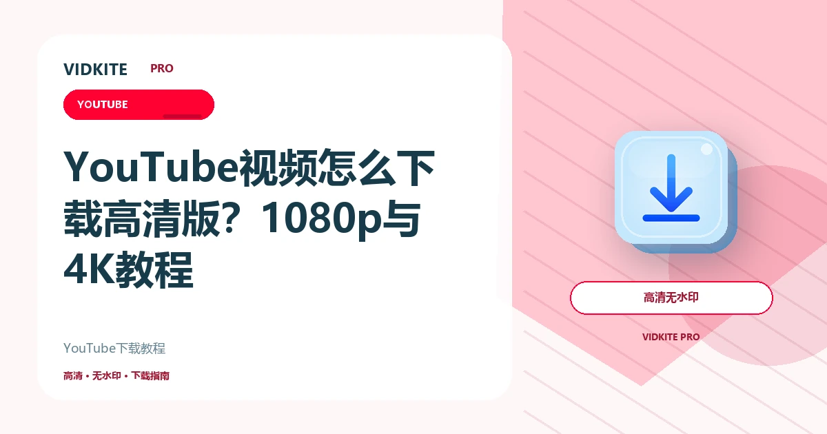 YouTube视频怎么下载高清版?1080p与4K完整教程文章封面